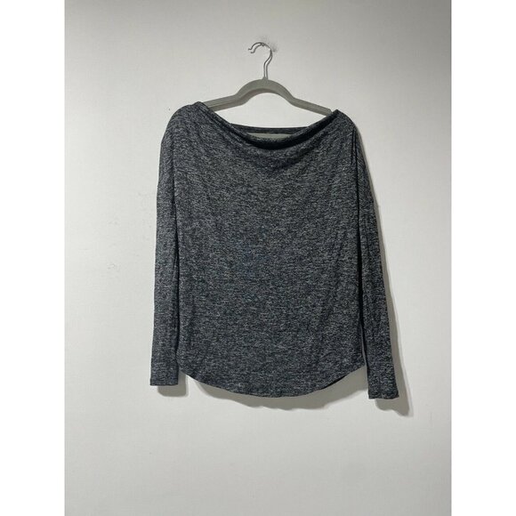 Carmen Marc Valvo Grey Boatneck Zipper Detail Blouse Size Small - Picture 1 of 5